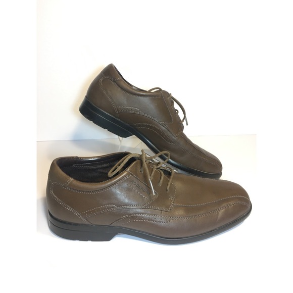 Mens 8.5 US M Brown Rockport Dress Shoes - adiPrene by Adidas EUR 42 ALMOST NW - Picture 2 of 8